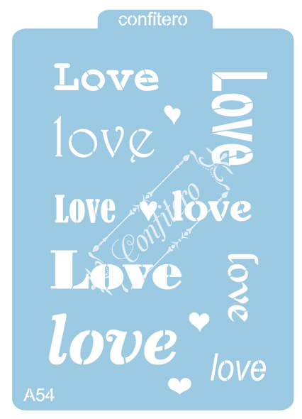 Stencil A54 LOVE svg file