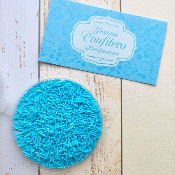 Sprinkle confectionery blue vermicelli