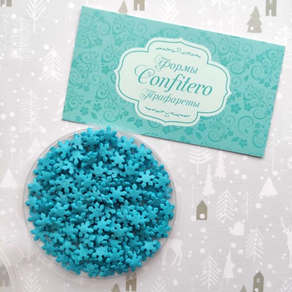 Sprinkle confectionery Snowflakes blue