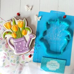 Set FL787 Watering can with tulips