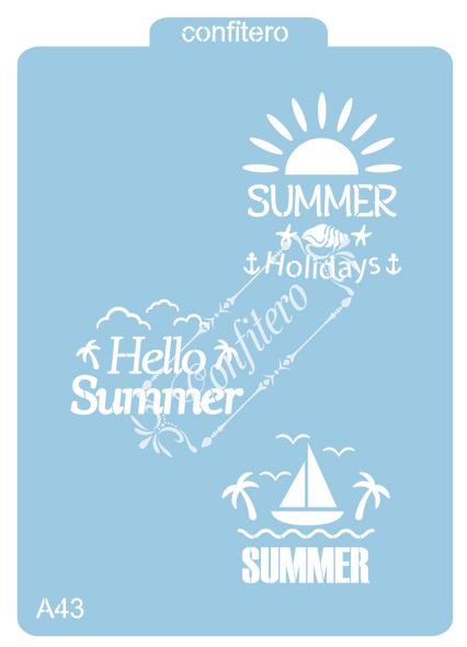 Stencil A43 Summer svg file